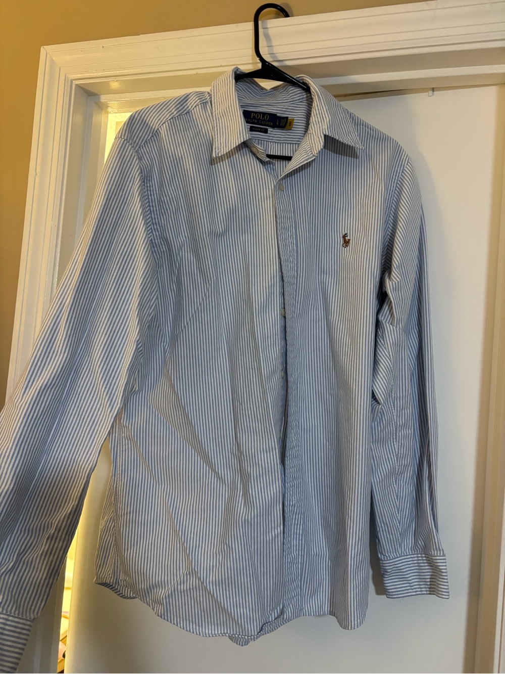 Polo by Ralph Lauren Blue & White Pinstripe Dress Shirt